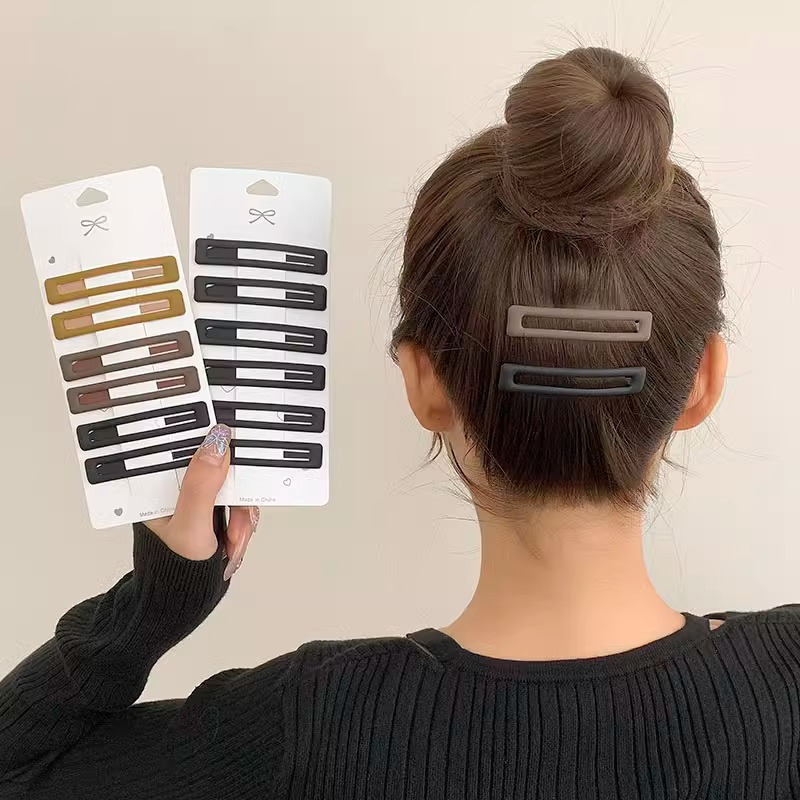 Ins simple abrazadera BB esmerilado toque de cabello, clip lateral, clip de cabello roto, mujer 2024 nuevo clip de cabello de cabeza trasera