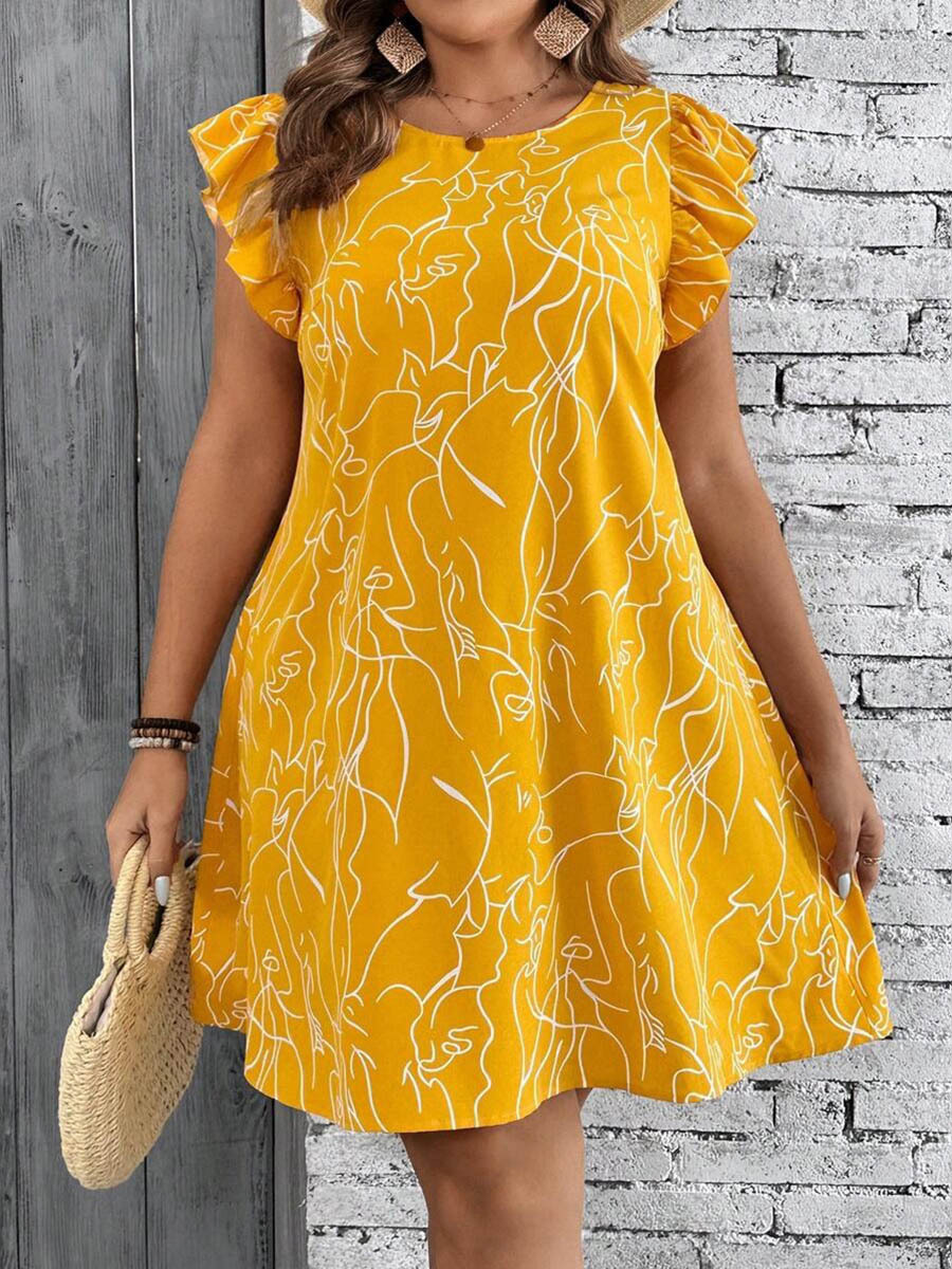 Vestido Estampado Estilo Europeo y Americano, Verano 2026, Nuevo, Comercio Exterior, Amazon, Vestido Floral Fluido para Vacaciones, Tallas Grandes, Ropa de Mujer image 3