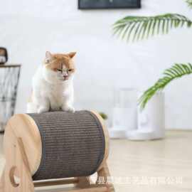 跨境木质猫抓球室内宠物玩具磨爪板运动猫咪抓板不掉屑自嗨猫爬架