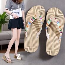 西双版纳女士高跟软底底耐磨沙滩鞋网红傣族凉民族风直销厂家直发