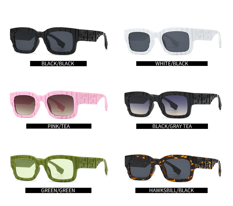 European and American sunglasses ins fashion square sunglasses men's large frame sunglasses women's sunglasses 103_voghion.com