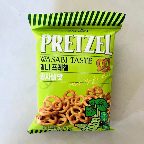 South Korea snacks SAMJIN three-in butterfly crisp seafood cheese rice cake mustard mini kink biscuits 70g