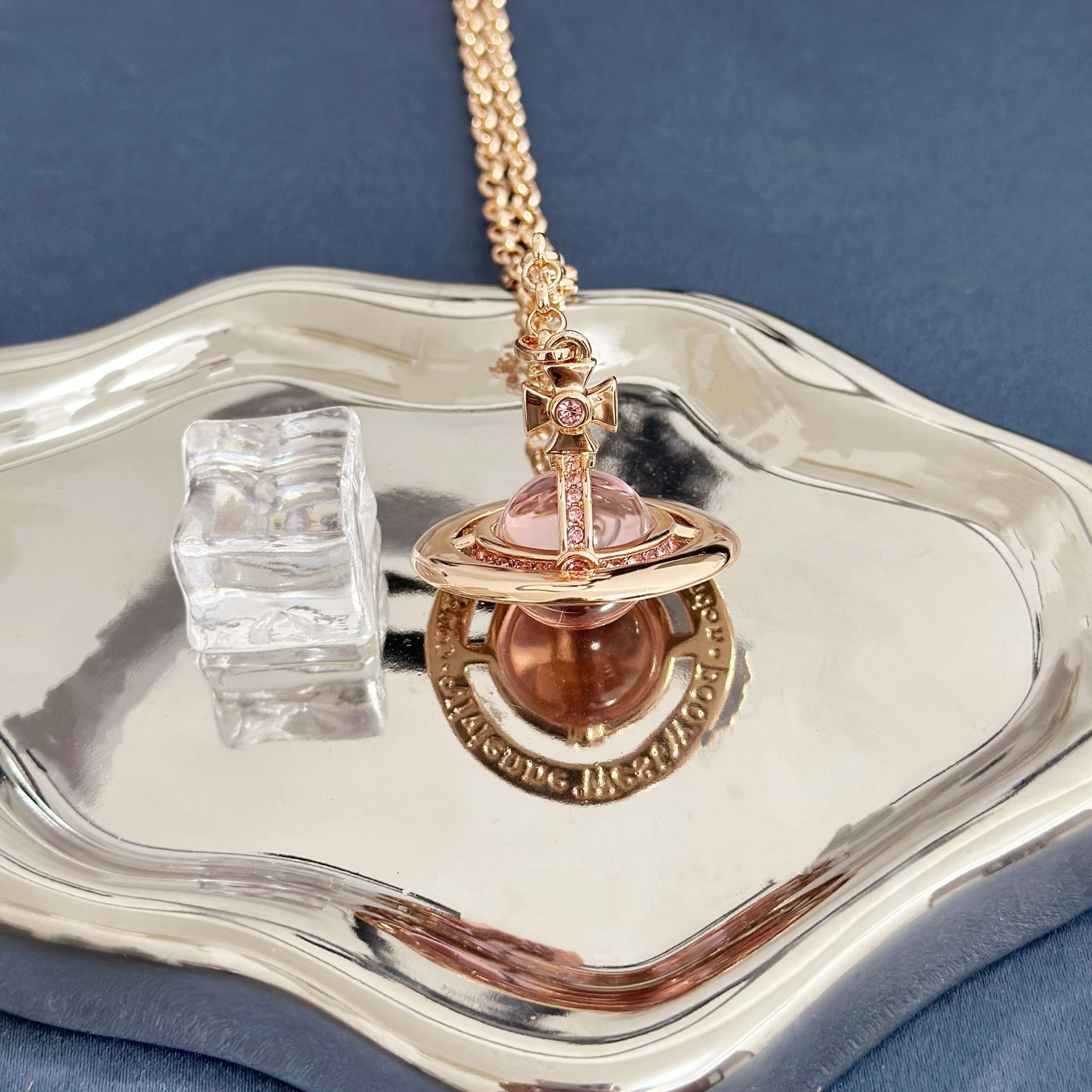 Rose gold pink large orb