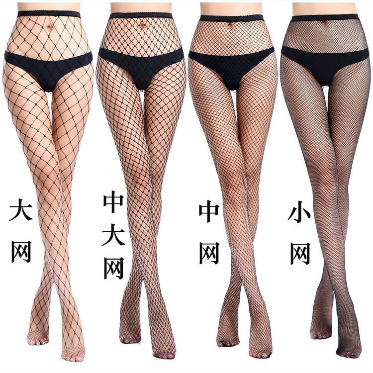连裤袜春夏款网袜女士丝袜欧美性感长款鱼网格袜加钻厂家批发义乌