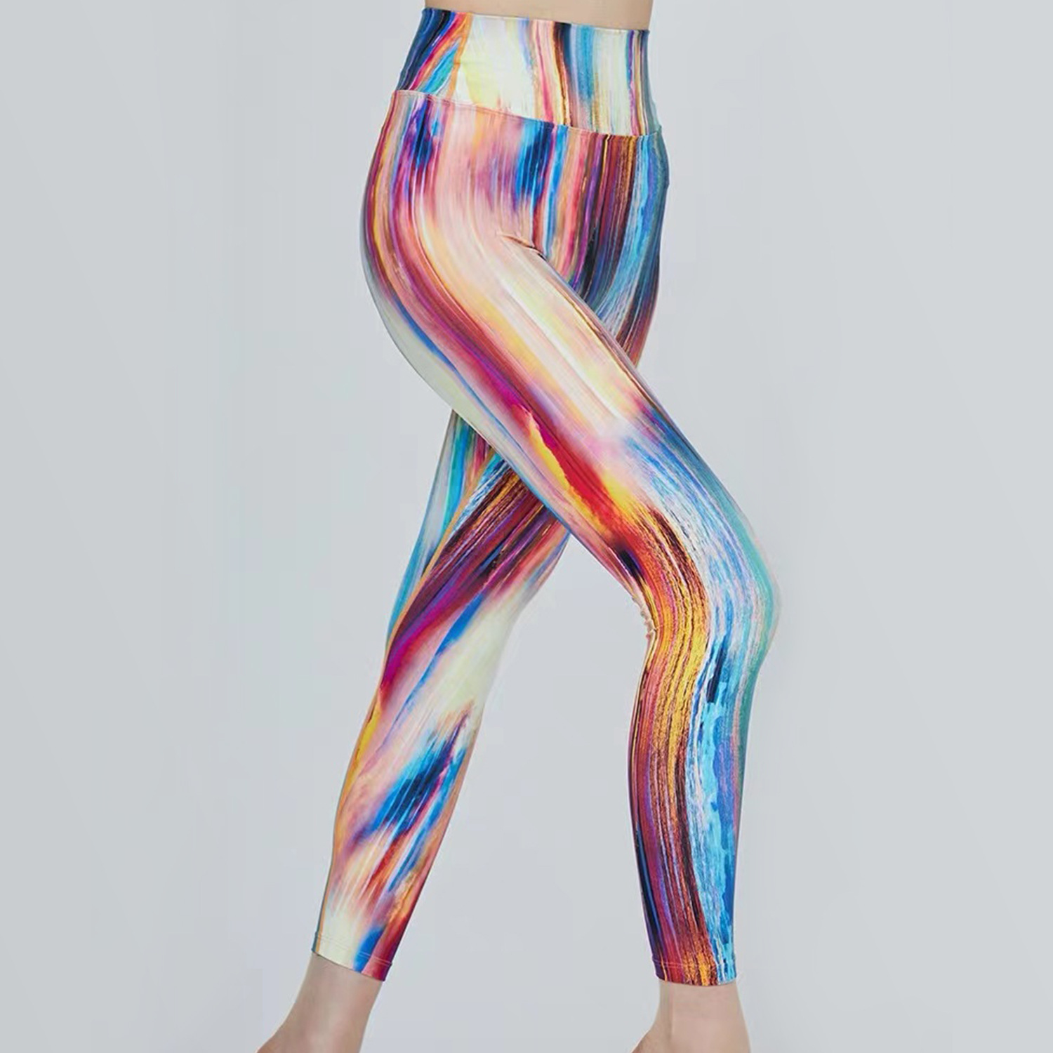 Colorful Cropped Yoga Pants - Variation 5