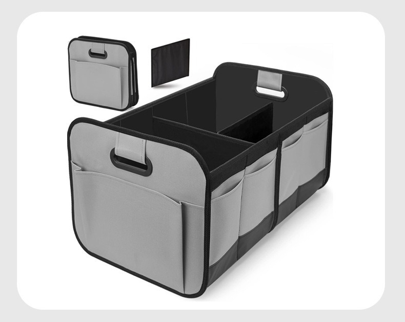 Cross-Border Car Storage Box, Foldable Oxford Cloth Storage Box, Convenient Compartmentalized Car Organizer and Storage Solution