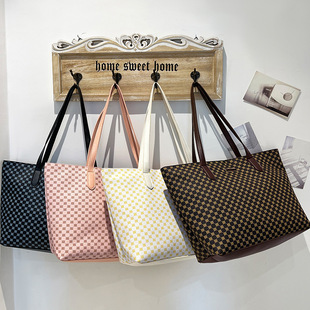 Printed tote bag 2023handbag new foreign trade Women's bag casual mummy bag Korean style large capacity shoulder bag