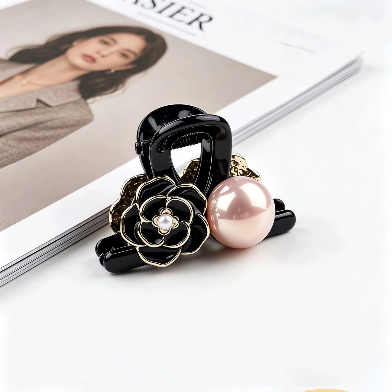 30#【핑크】펄 카멜리아【4.5cm】