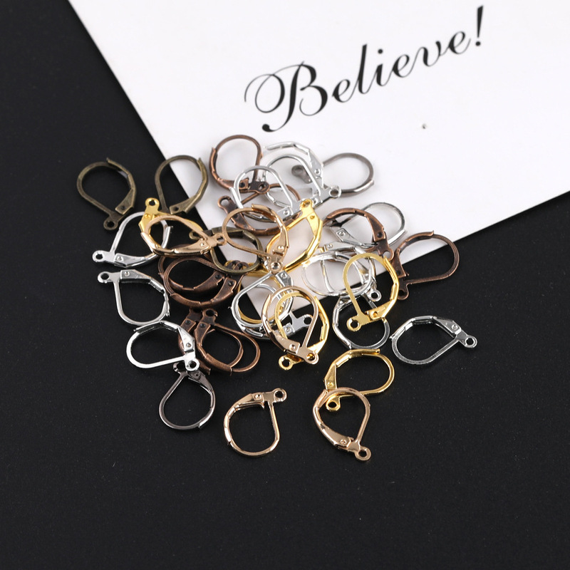 Casual Multi-Color French Spring D-Shaped Ear Hooks DIY Handmade Ear Clips Oval Ear Hooks Jewelry Materials Small Accessories Casual Multi-Color French Spring D-Shaped Ear Hooks DIY Handmade Ear Clips Oval Ear Hooks Jewelry Materials Small Accessories