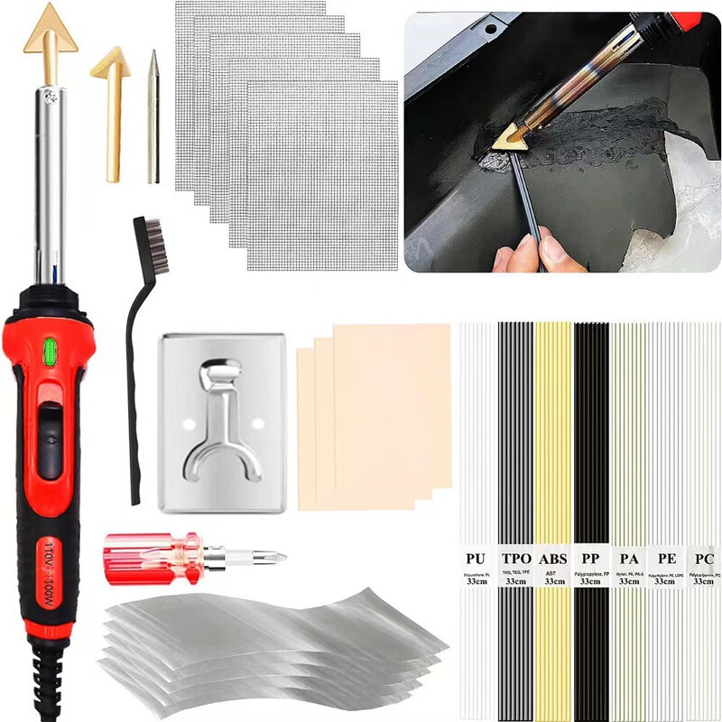 Cross-Border Direct Supply Plastic Parts Repair Smoothing Repair Tool Set 100W Car Bumper Repair Welding Gun Cross-Border Direct Supply Plastic Parts Repair Smoothing Repair Tool Set 100W Car Bumper Repair Welding Gun