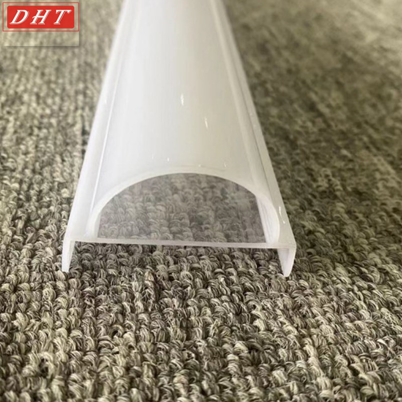 PC挤出灯罩 pc挤出D型双色管  LED照明灯具配件