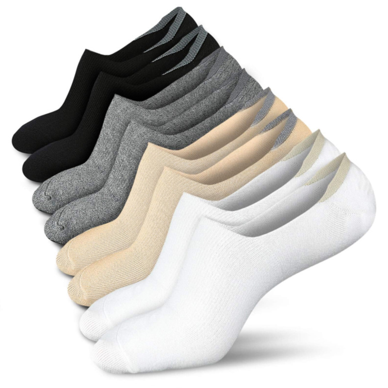 Amazon's Best-Selling Men's Summer Non-Slip Invisible Boat Socks, Pure Cotton, Low-Cut, Non-Slip Heel, Casual Short Socks, Odor-Resistant