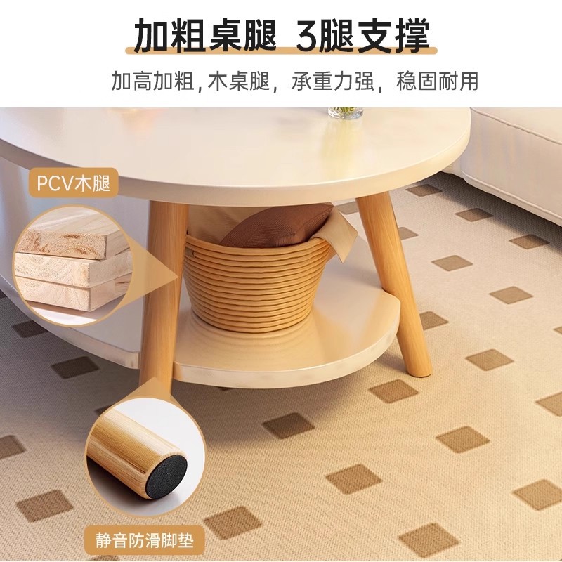 Mesa de té pequeña sala de estar casera de doble capa mesa de alquiler simple para la casa de alquiler simple creativa y artística mesa de té pequeña