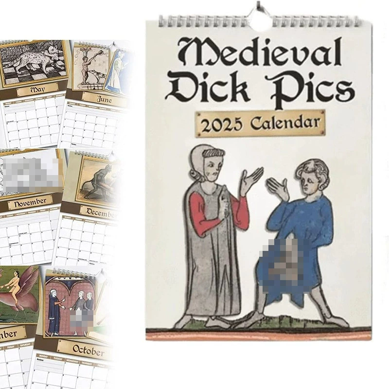 Календарь spot medieval dick PICS 2025 Strange Middle Ages dick wall calendar