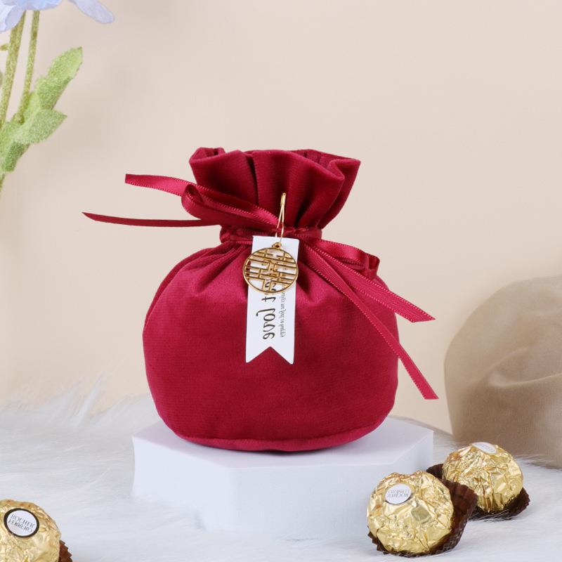 버건디 사탕 가방 [술에 해당하는 리본]