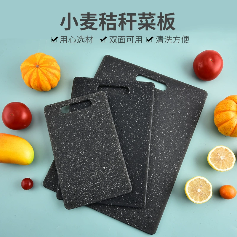 Оптовая продажа, разделочная доска из черного имитации мрамора, набор из трех предметов, квадратная разделочная доска, кухонная пластиковая разделочная доска, толстая маленькая доска для ножей
