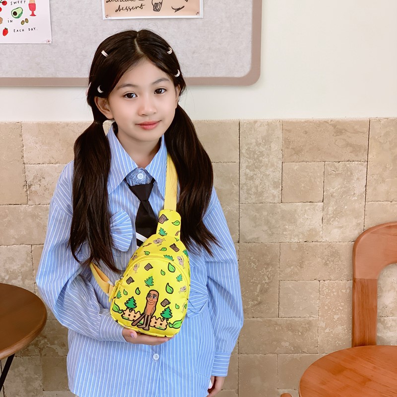 Moda de dibujos animados para niños y niñas bolsos de pecho lindos impresión mini mochila de bebé 2025 nuevo bolso de cambio de niños