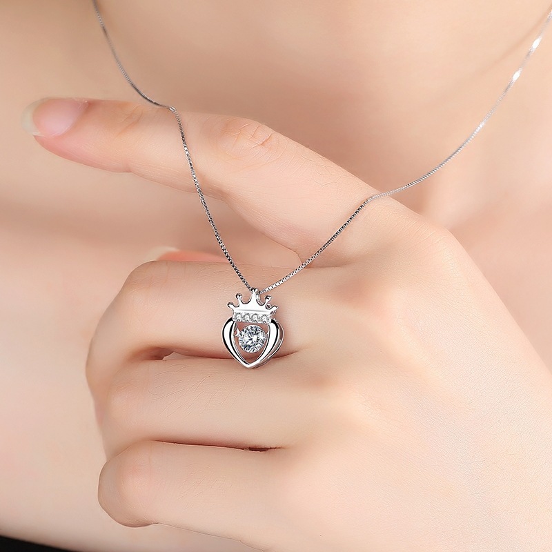 プラチナネックレス ガールフレンドギフト 18K ホワイトゴールドネックレス 多用途ジュエリー ダイヤモンドペンダント レディース パストラルスタイル|undefined
