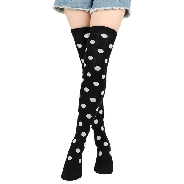 White dot/black socks 5#