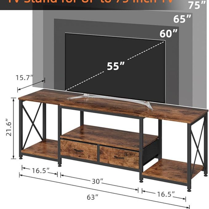 Cross-Border Direct Sales Japanese-Style Tv Cabinet It Cabinet Living Room Simple Double-Layer Storage Rack Open Storage Rack Trendy