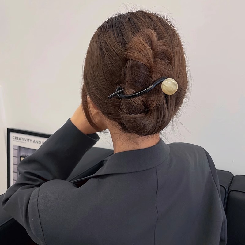 Perla francesa retro cabeza de clip de cabello mujer clip de cabello clip de cabello 2024 nuevo clip de cabello de torsión clip de cabello toque