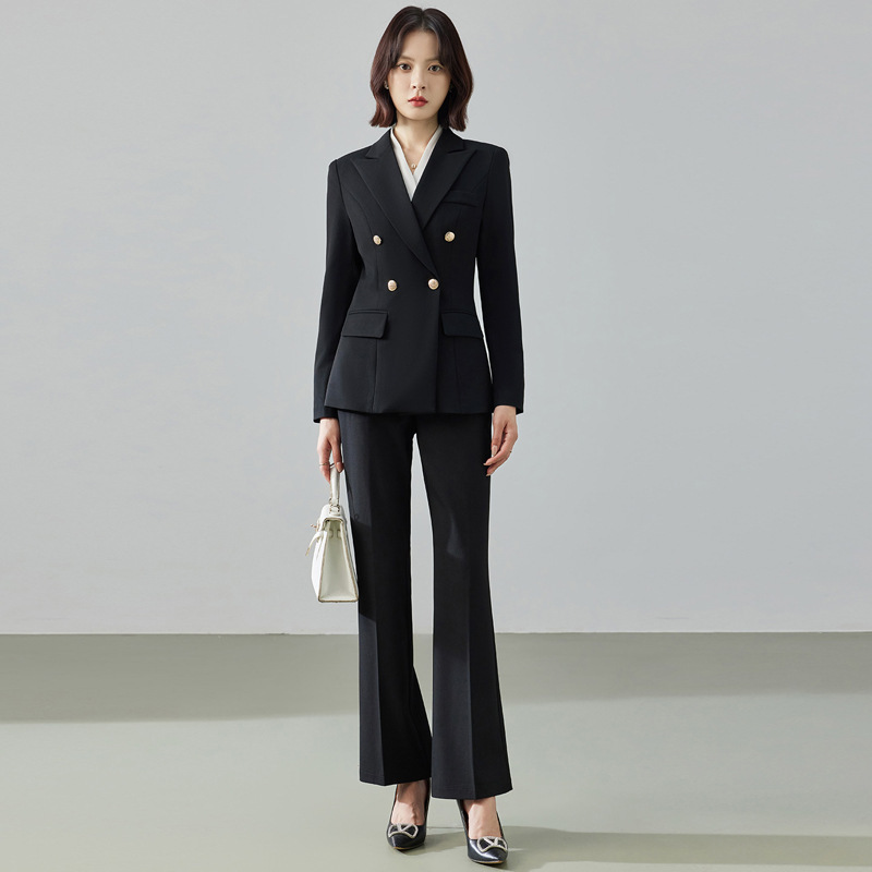 Black Suit Suit Female Professional Formal Attire Civil Servant Interview Work Clothes Small Suit Jacket 2025 New Style