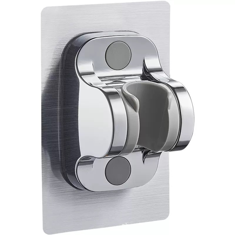 No-Drill Shower Head Holder Bathroom Fixture Adjustable Multi-Level Shower Base Universal Hook