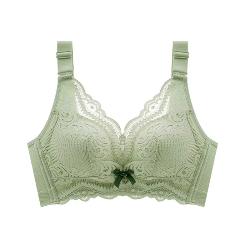 Jasi Danni Lace underwear Women's small chest Gathered adjustment bra No underwire retraction pair milk not empty cup