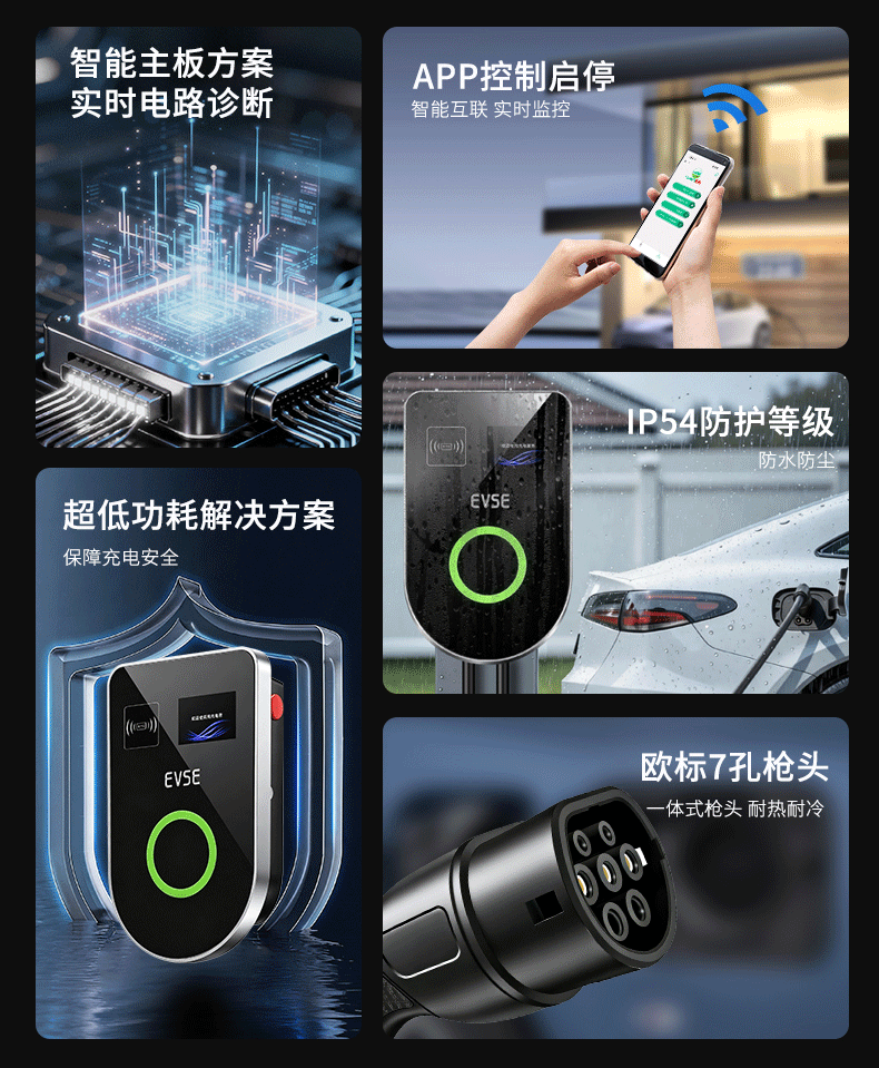 Cross-Border Type2 European Standard Charging Gun 7Kw Ev Charger New Energy Vehicle Ac Home Charging Station