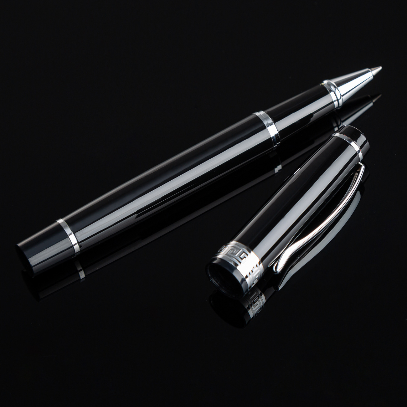 Bolígrafo de firma negro bolígrafo de escritorio de negocios bolígrafo de firma de cumpleaños masculino y femenino se puede imprimir en una caja de regalo LOGO