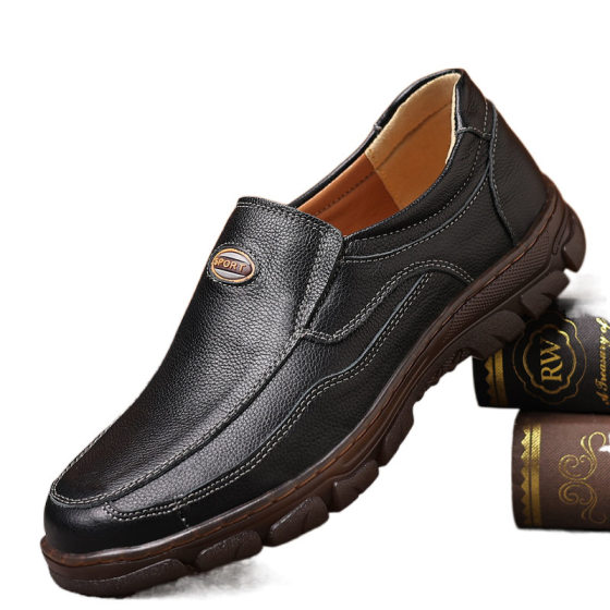 [first layer of cowhide] leather shoes with beef tendon soles men's and men's business casual leather shoes with leather beef tendon soles men's shoes for middle-aged and elderly