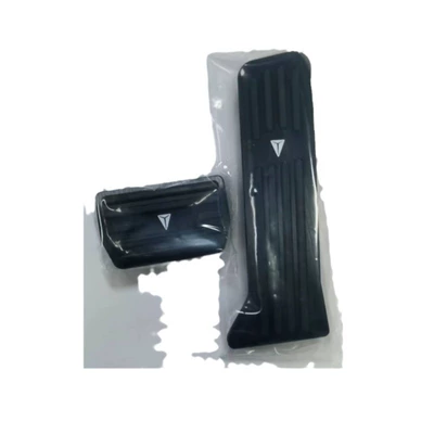 covers, S7 sports metal aluminum – Dekorativ pedal başlıqları - black-throttle-and-brake-two-piece-set