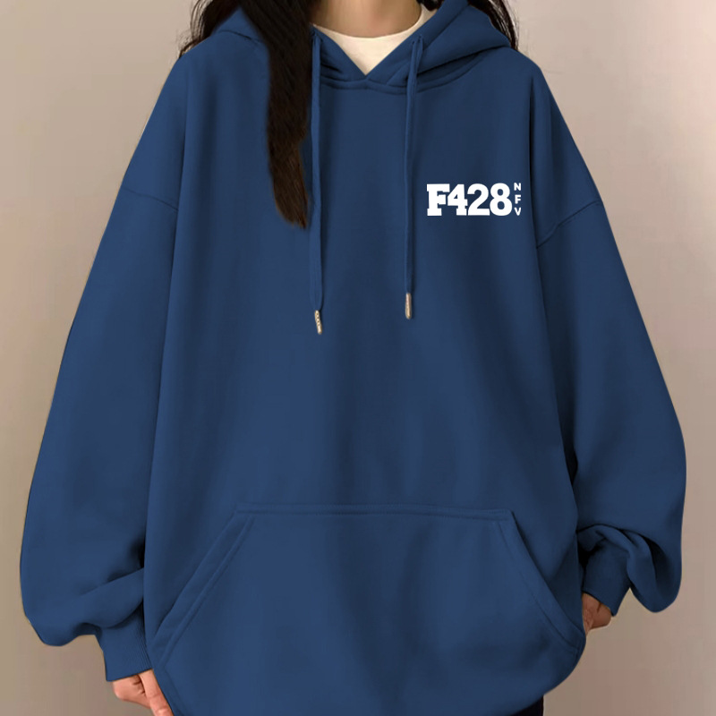 Plus Size 1.0-150kg Hooded Thin Sweatshirt For Women, New Autumn And Winter Printed Loose Lazy Style Long Sleeve_voghion.com