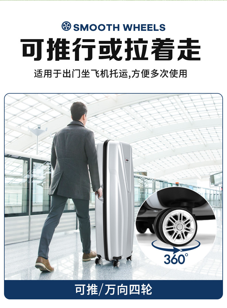 Túi golf hàng không vỏ cứng PGM, chịu lực 100kg, bánh xe 4 chiều, tặng khóa số — HKB015 - Vali Hàng Không Ánh Kim [Vỏ Cứng ABS / Bánh Xe Lăn 6 Bánh / Tặng Khóa Số] chi tiết 10