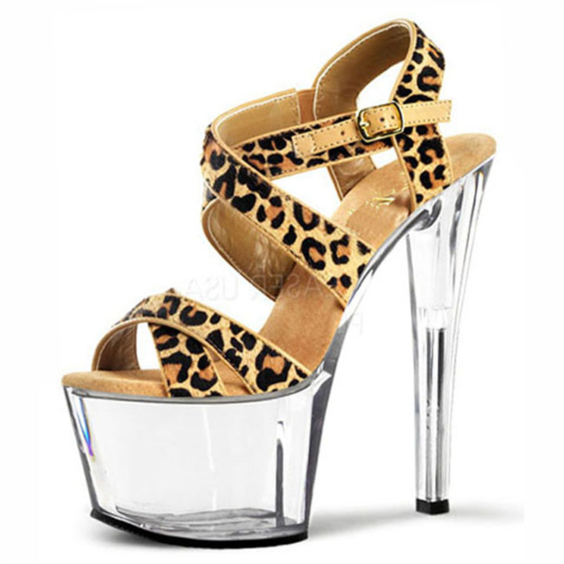 zapatos de leopardo zapatos de mujer de tacones altos profesionales de tacones delgados impermeables zapatos de boca de pez sandalias de tamaño grande verano 2024 nuevo