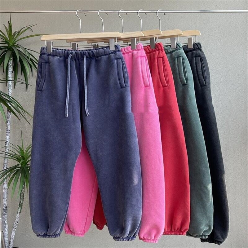 24SS pantalones de terciopelo primavera y otoño pareja nueva línea de tracción de pies pequeños y pantalones de invierno