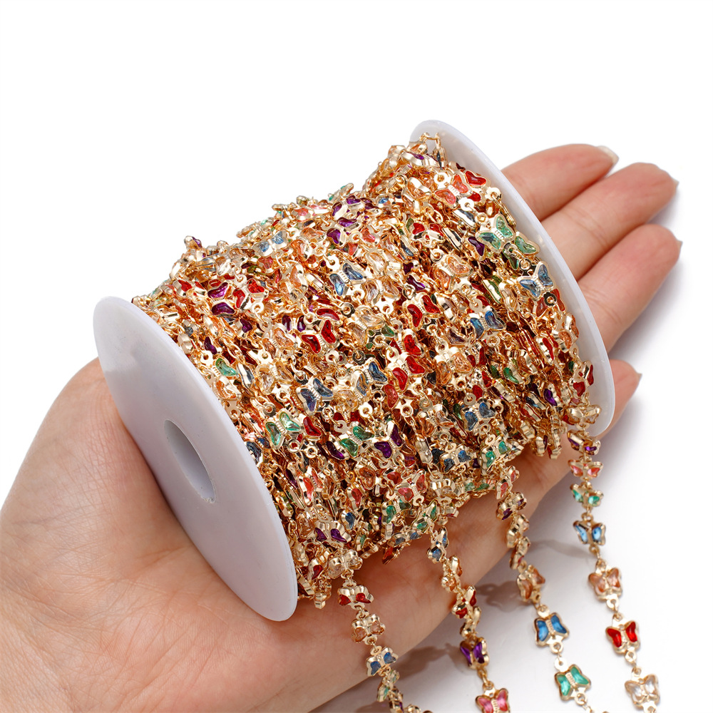 15g Weight Chain Jewelry Making Type 1 M Jewelry Making Size Glass Inlay Material DIY Jewelry Accessories, Bracelets, Necklace Classification 1 Roll Quantity Glass, Copper Material Bag, Colorful, Heart Shape, Butterfly Pattern Plating Design Casual, Simple Style Style 1 Roll Bag Colorful Heart Shape DIY Jewelry Accessories Bracelets Necklace Glass Copper Glass Casual Simple Style DIY Jewelry Accessories Bracelets Necklace 36