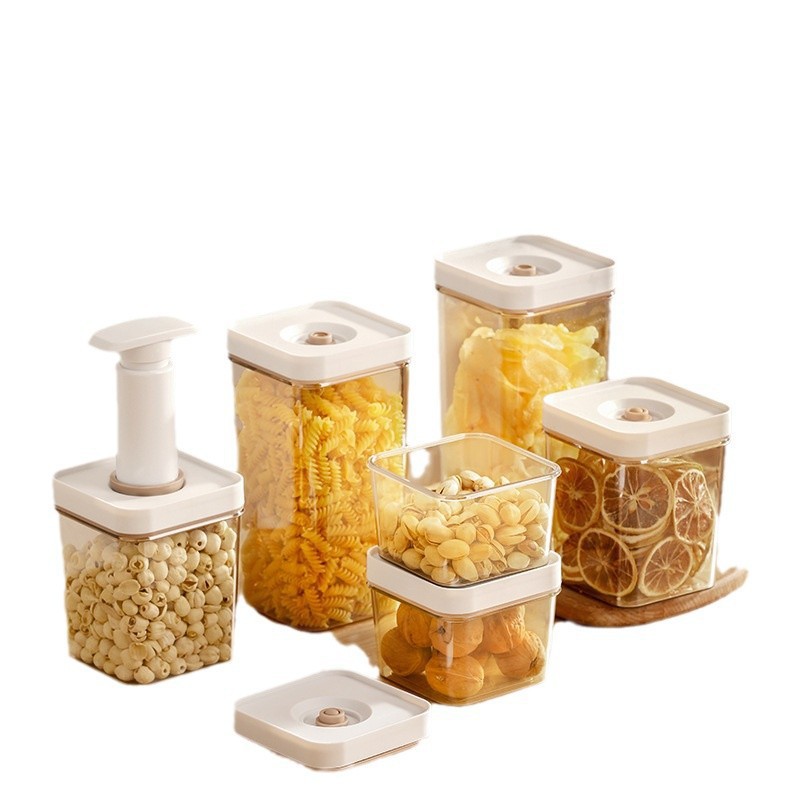 Tarro sellado al vacío, caja de conservación fresca, cocina doméstica de grado alimenticio, refrigerador, caja de almacenamiento de granos integrales para alimentos