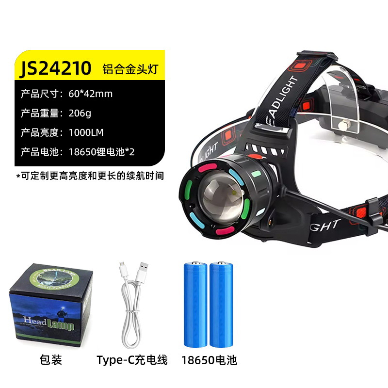 Linterna frontal para exteriores con sensor LED – batería de larga duración, para pesca, luz con sensor