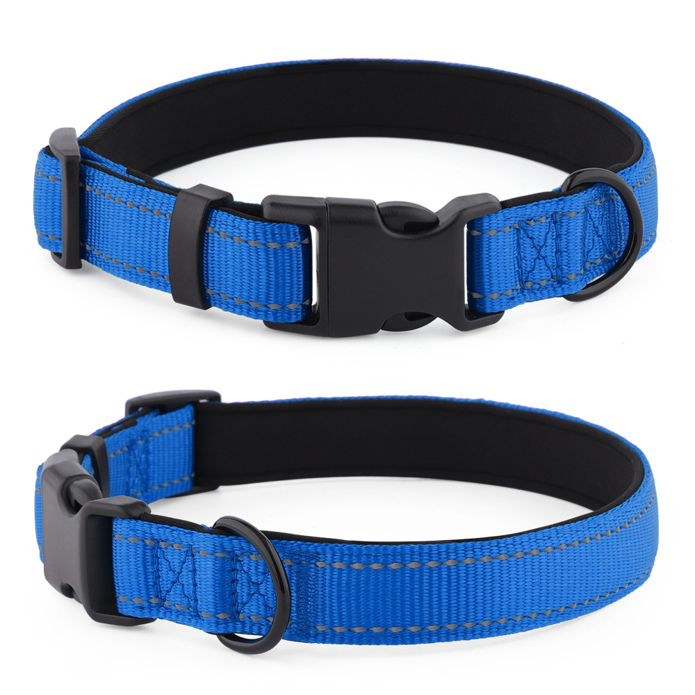 Transfronterizos unilaterales reflectantes seda perros collar cuello perro