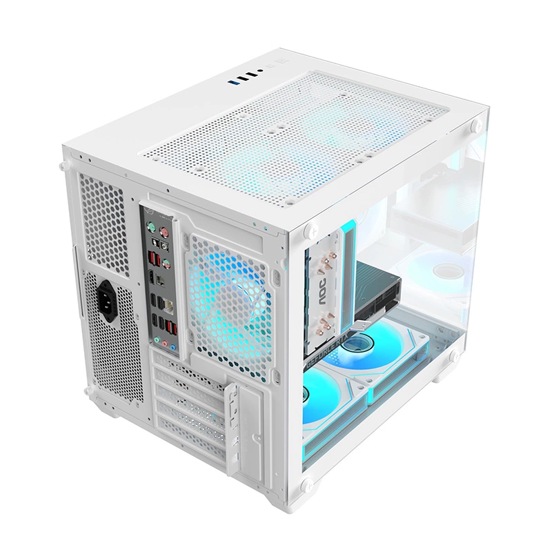 AOC [корпус Sea view room CG381W белого цвета, эстетичный, для настольного ПК, mATX, компактный, поддержка блока питания, ITX]