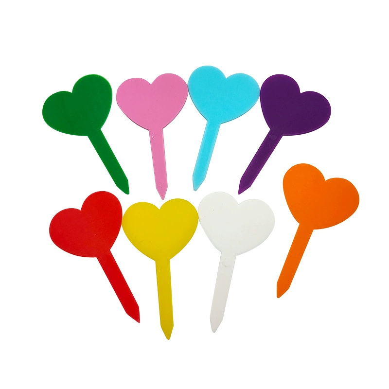 Трансграничная амазонка утолщение этикетки в форме сердца садоводство цветочное мясо пластиковая этикетка цветная вставка