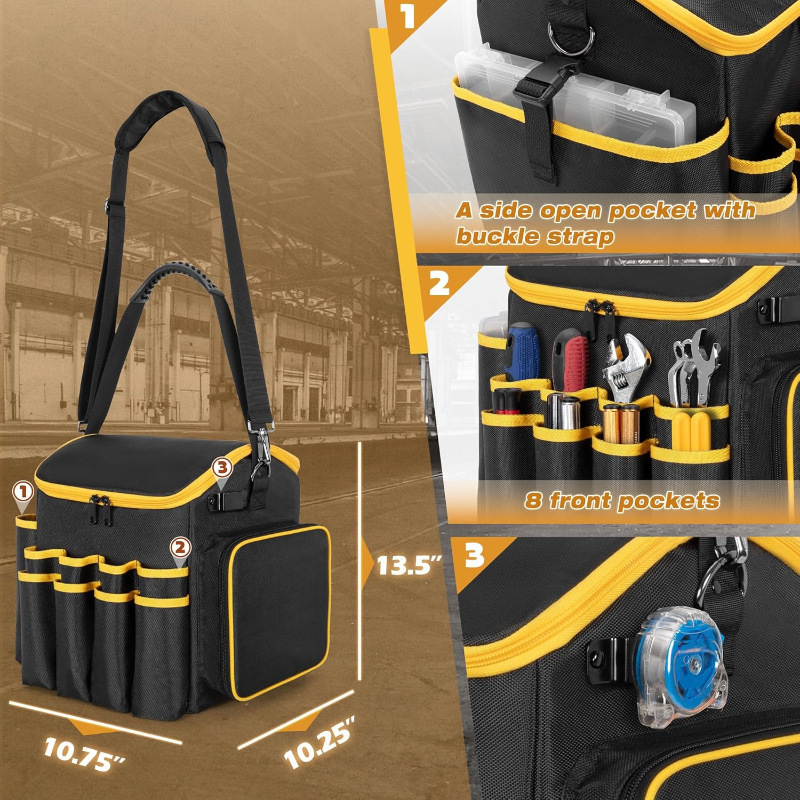 超强收纳！多功能工具包震撼登场，分区合理装超多工具，让维修作|undefined