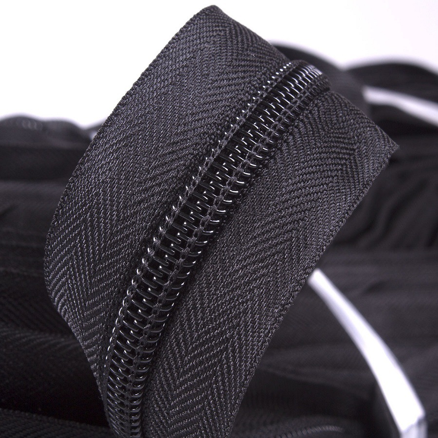 Bolsa DIY accesorios de tela ropa cremallera tirón cabeza accesorios de cuero N ° 5 color largo nylon sola cabeza doble cabeza