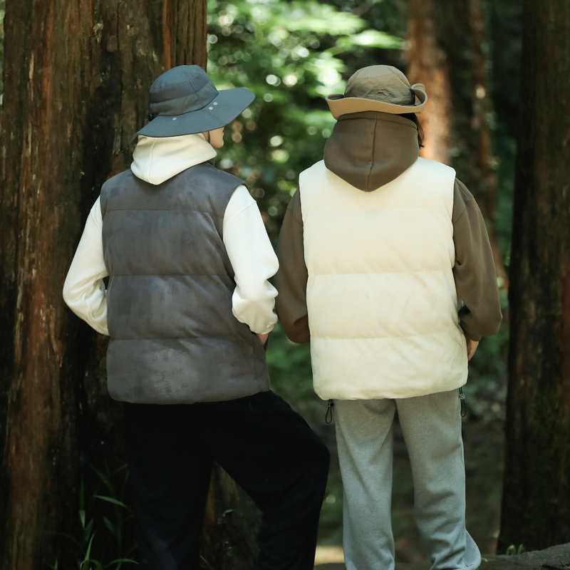 Chaleco de pareja de gamuza para hombres 2023 primavera y otoño a prueba de frío cálido algodón y engrosamiento chaleco sin mangas estilo de celebridad de Internet