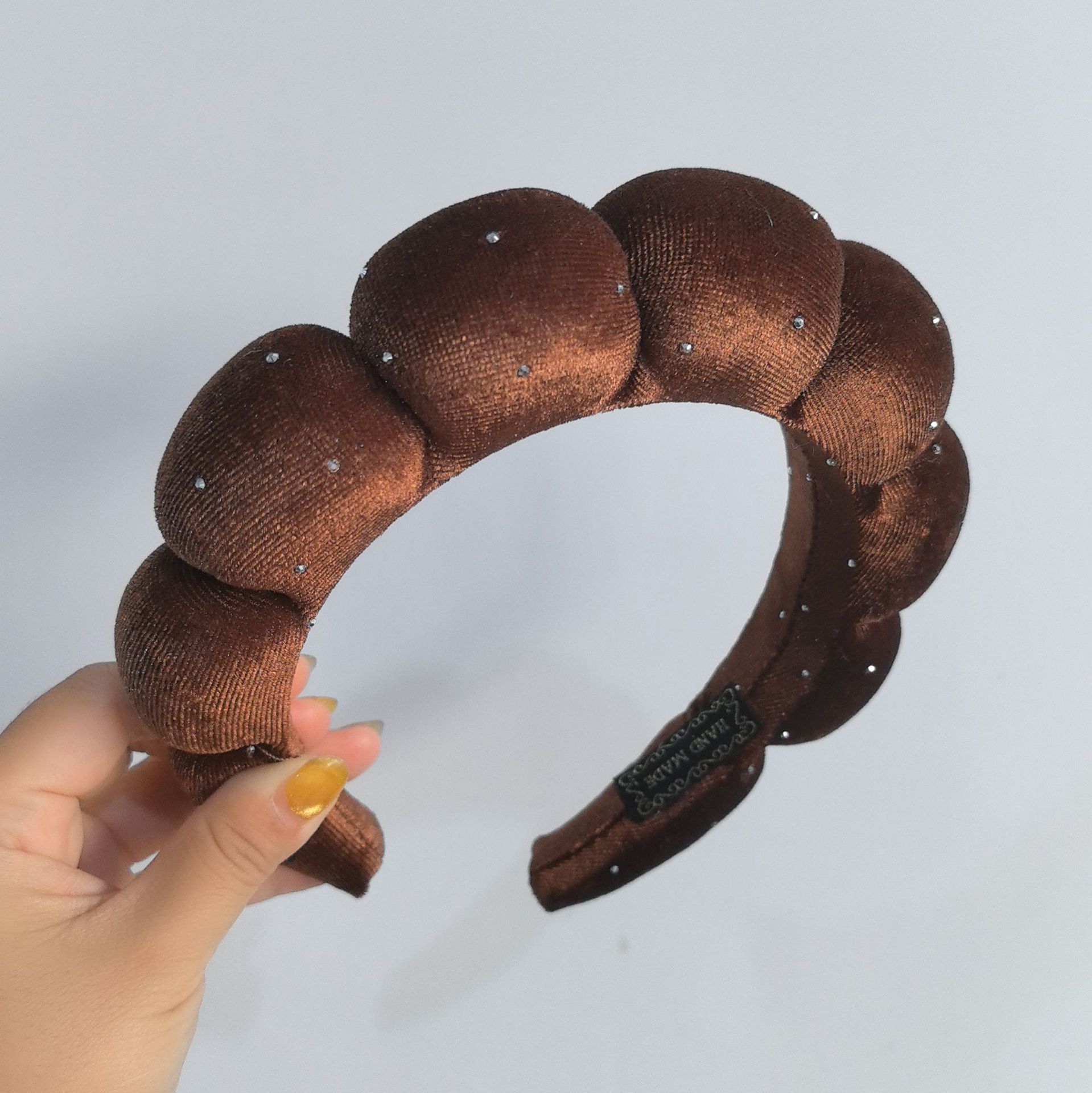 Diadema de Esponja tipo Nube de Tela para Lavado de Cara