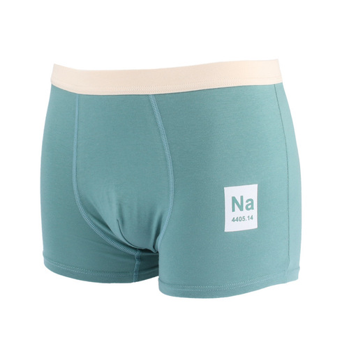 Teen boxer briefs, periodic table print men's underwear, boxer briefs, pure cotton pants wholesale