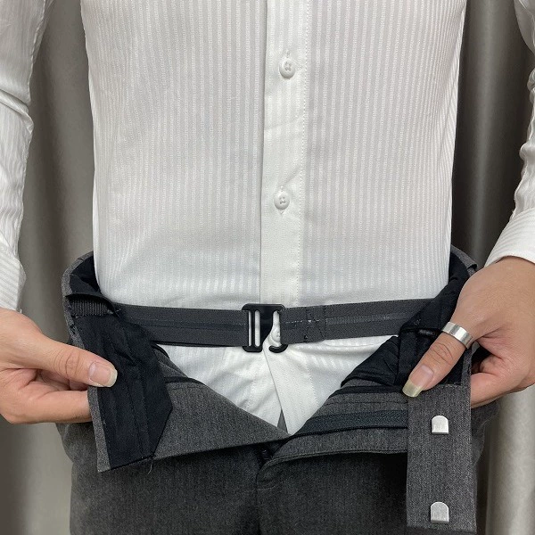 Non-slip shirt, classic suit jacket, adjustable harness, elastic belt
