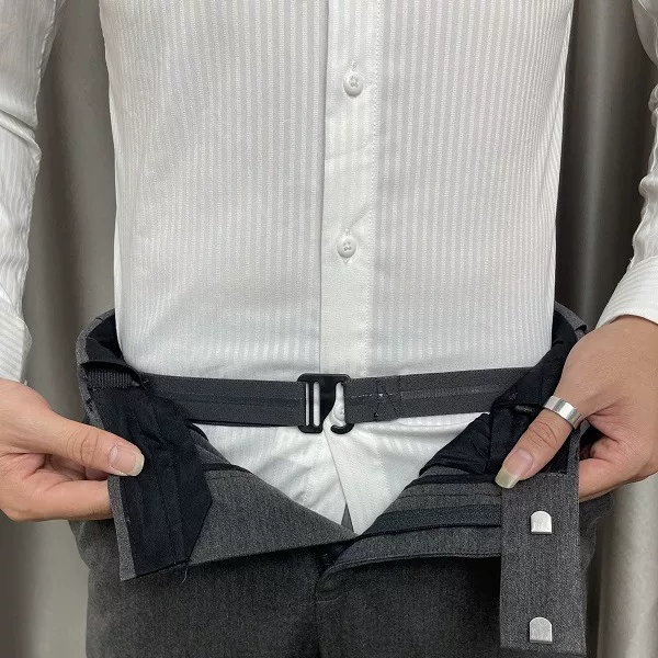 Non-slip shirt, classic suit jacket, adjustable harness, elastic belt