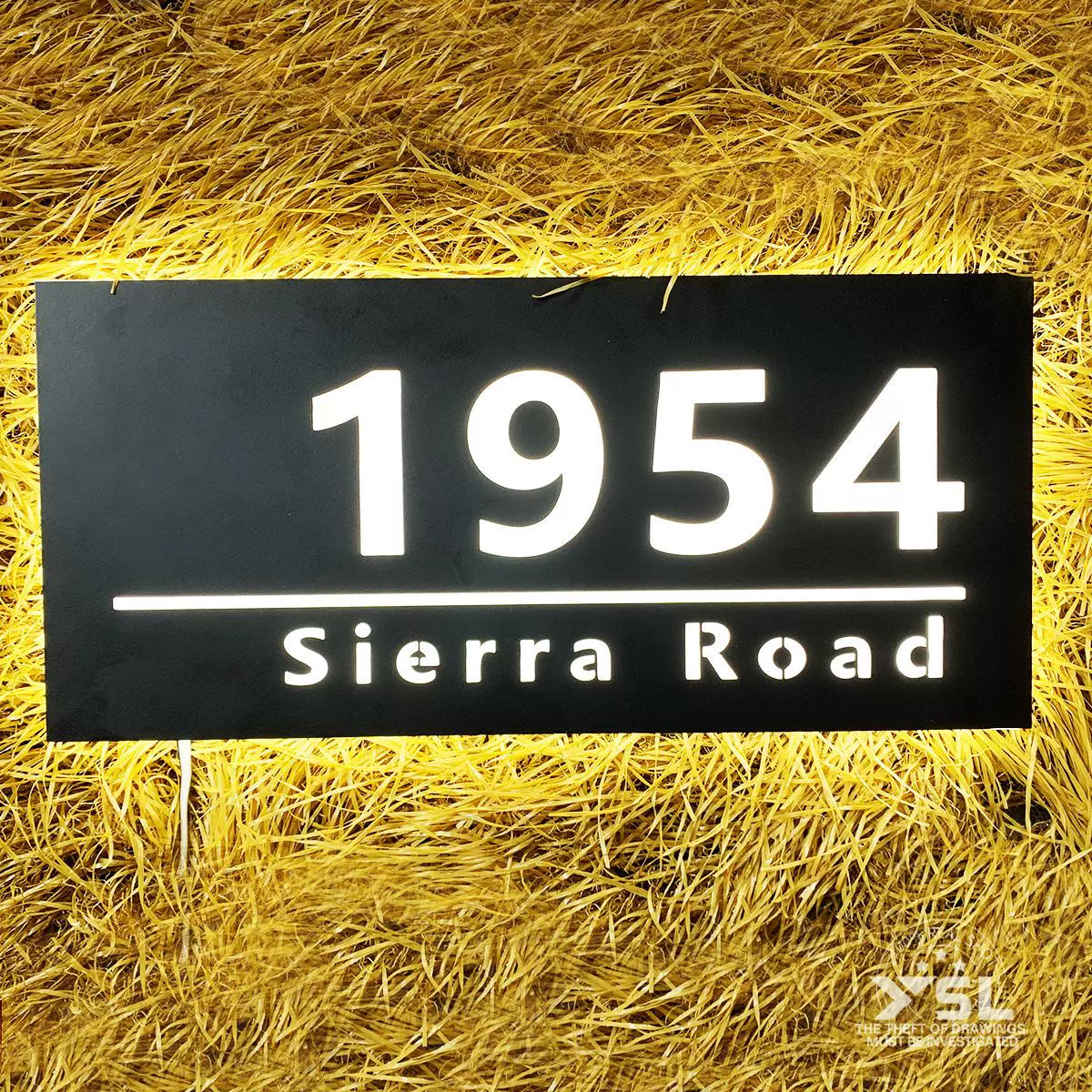 外贸工厂背光门牌号LED不锈钢门牌号LOGO标志黑钢水晶底发光字